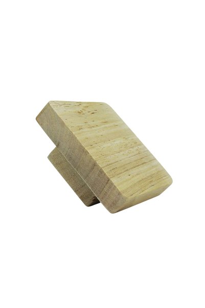 NATUREL DEKOR Wooden Square Cut Handle, Cabinet Drawer Handle 1 Piece, Bamboo, Wicker, Nordic, Bohemian, Modern