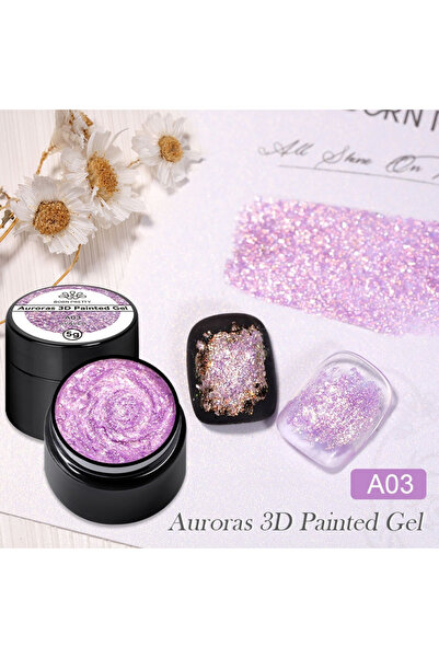 Born Pretty 3D Auroras Gel Paint 5 ml Nail Art Çizim Boyası Uv Led A0