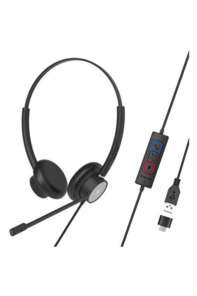TELLUR Casti Voice 320 USB, Negru, call center 150Hz - 10MHz