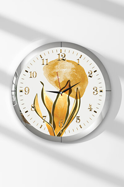 Zevahir Mobilya Dekorasyon Silver Framed Autumn Sparkle Themed Round Mdf Wall...