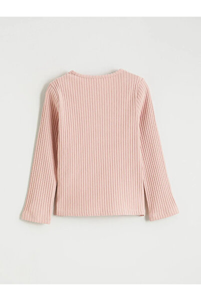 LC Waikiki Tricou pentru fetiță cu decolteu rotund brodat cu fundă