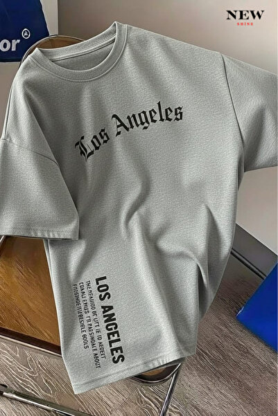 New Shine تي شيرت مطبوع للجنسين من لوس أنجلوس