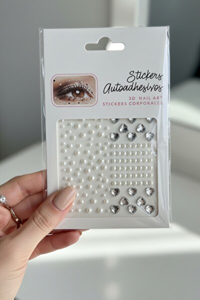 BLIZGANTIS ملصقات لاصقة للجسم والشعر والعينين والوجه مزينة باللؤلؤ والأحجار ع...