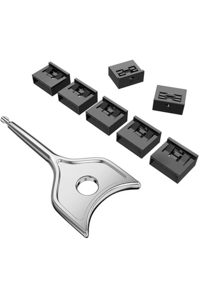 The Bros 10-Pack USB Port Blocker Set with Key, Locking Dust Caps for Compute...