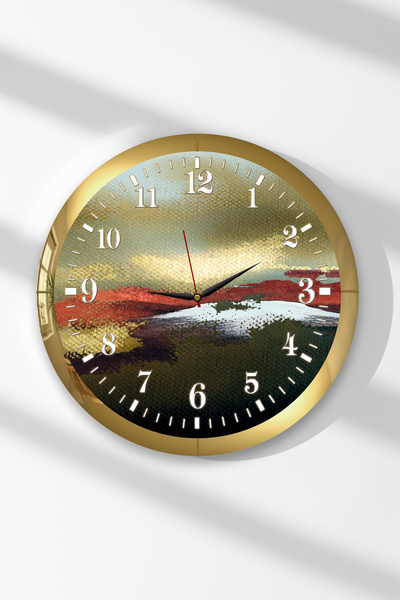 Zevahir Mobilya Dekorasyon Ceas de perete rotund din MDF cu tematică apus de ...
