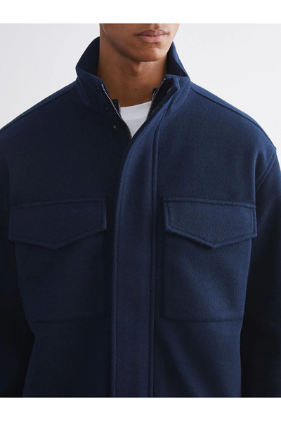 LC Waikiki Comfortable Fit Mock Neck Men's Cashmere Coat