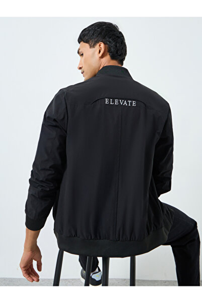 Styli Men Oversized Fit Solid Bomber Jacket