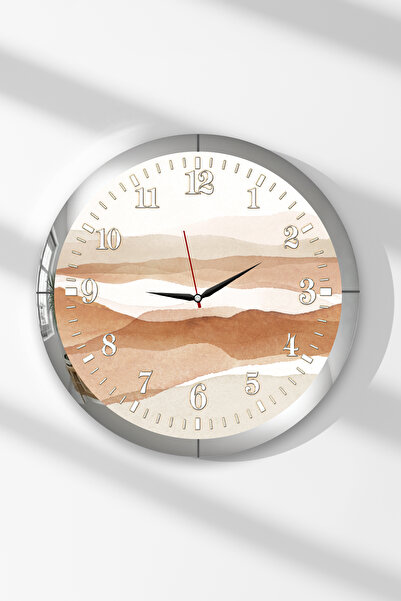 Zevahir Mobilya Dekorasyon Ceas de perete rotund din MDF cu tematică de nisip...