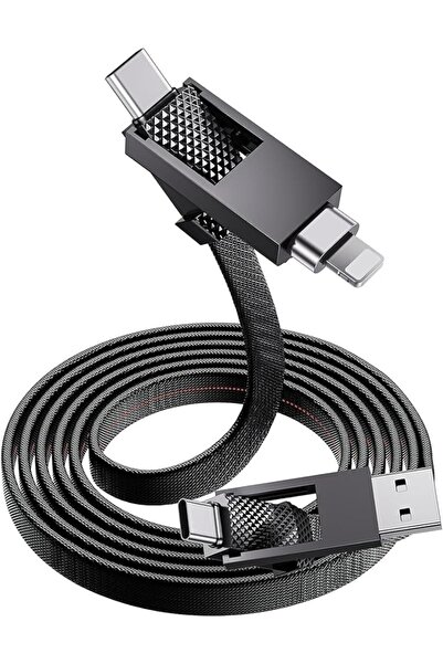 The Bros كابل شحن 4 في 1، كابل USB A إلى USB C بطول 4 أقدام، شحن سريع 60 واط ...