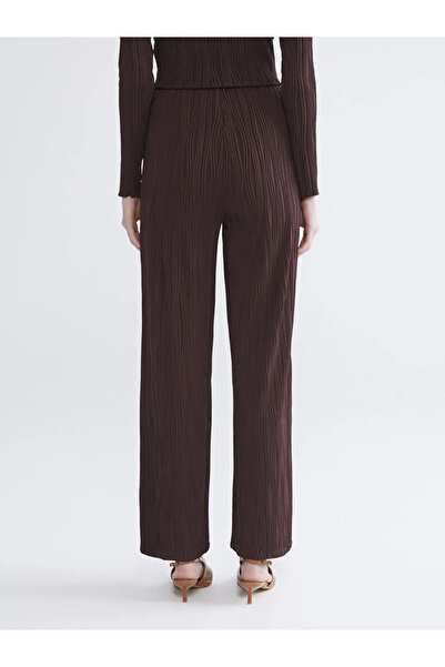 LC Waikiki Elastic Waist Textured Women's Trousers