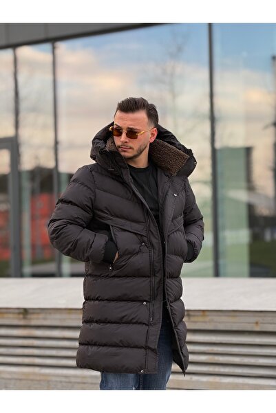 KINGAF Men's Long Filled Inflatable Coat