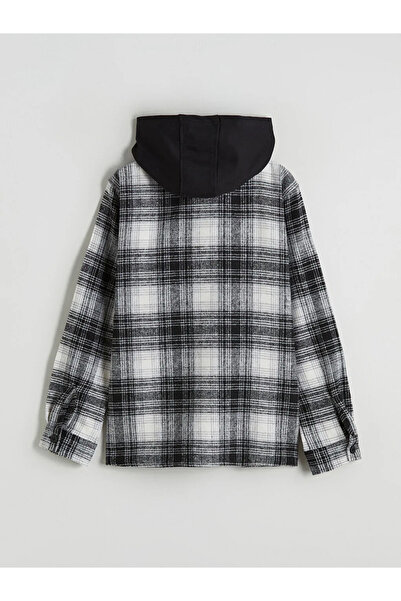 LC Waikiki Cămașă pentru băiat în carouri cu glugă