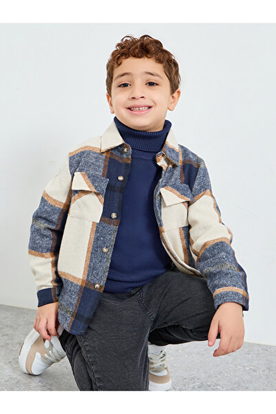 Styli Boys Blue Plaid Jacket