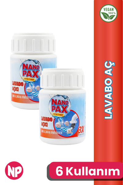 NanoPax 2x200 Gr Güçlü Lavabo ve Gider Açıcı - 2'li Ekonomik Fırsat Paketi
