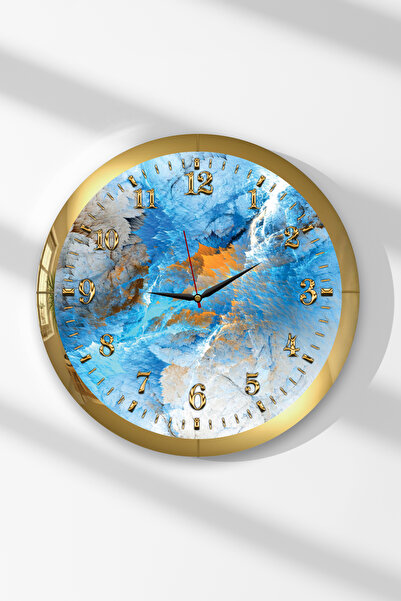 Zevahir Mobilya Dekorasyon Ceas de perete rotund din MDF cu tematică Sky Marb...