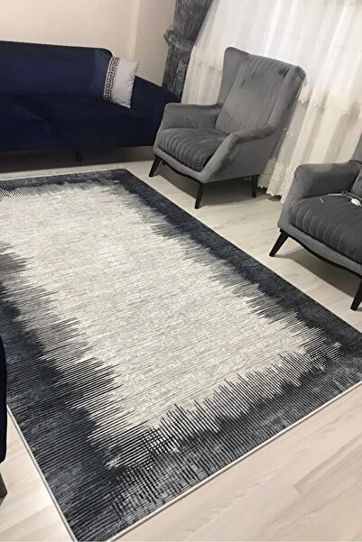 VOPTEKS Gri Yolluk Koridor Halısı Makinede Yıkanabilir Kaymaz Taban Yolluk Ho...