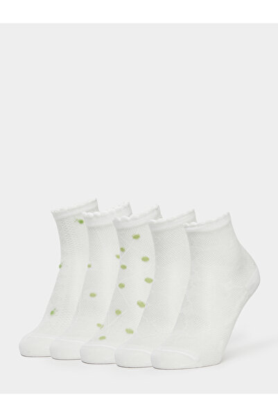 Styli Pack of 5 - Girls White Ankle Socks