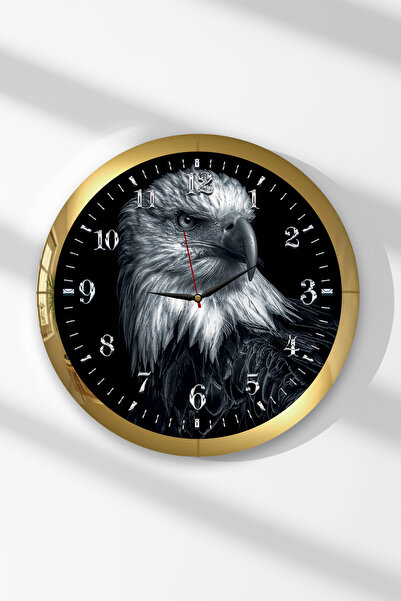 Zevahir Mobilya Dekorasyon Ceas de perete rotund din MDF cu tematică Vultur a...