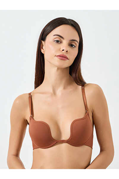 Take Two By Styli Brown Solid Padded Wired Bra