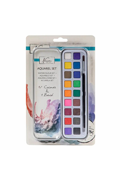 Nassau fine art Watercolors 18 colors and brush, Creative Craft