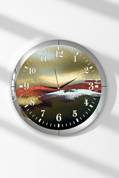 Zevahir Mobilya Dekorasyon Ceas de perete rotund din MDF cu tematică apus de ...