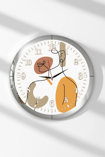 Zevahir Mobilya Dekorasyon Ceas de perete rotund din MDF cu modele abstracte ...