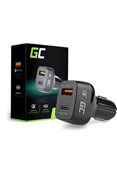 Greencell Încărcător auto Green Cell CAD33 cu încărcare rapidă USB 42W + alim...