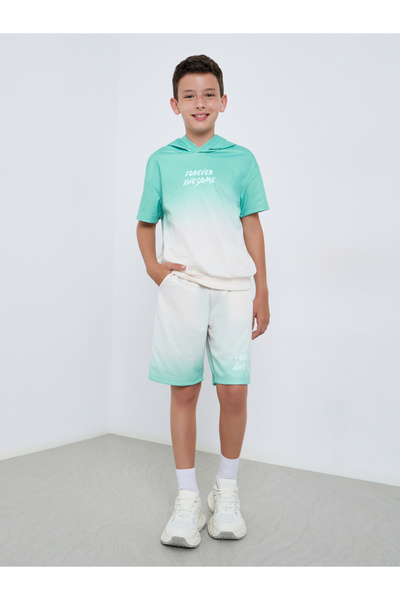 Styli Teens Tie-Dye Hooded T-Shirt and Shorts Set