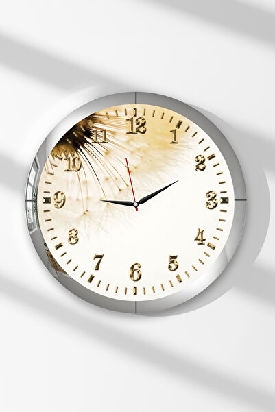 Zevahir Mobilya Dekorasyon Ceas de perete rotund din MDF cu tematică de păpăd...