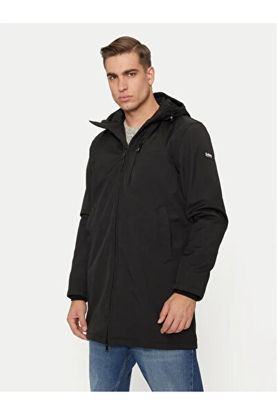 Schott NYC Parka neagră pentru bărbați Kalvin Schott