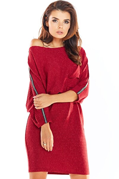 Awama Dress A325 - Claret - L/XL