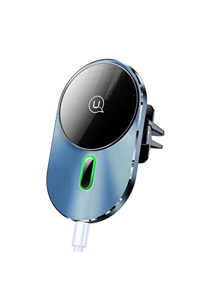 Usams Suport încărcător auto wireless CD170 15W, clemă de ventilație, albastru