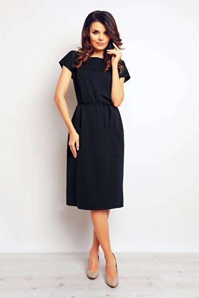 Awama Dress M085 - Navy - S