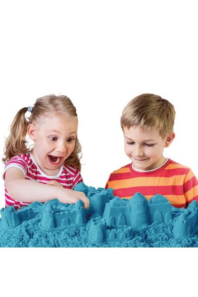 Sayıcı Kids Art Craft Non-Drying Kinetic Play Sand Blue 1000 Gr + Motor Skills + Health Tests Included