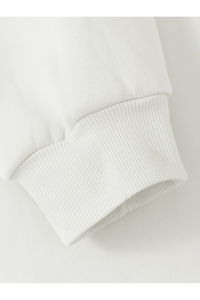 Deocept Unisex Minimal Baskılı Kapüşonlu Kanguru Cepli Rahat Kalıp Oversize Kesim Sweatshirt