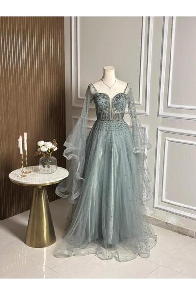 vanus fashion 6662-فستان سهرة طويل