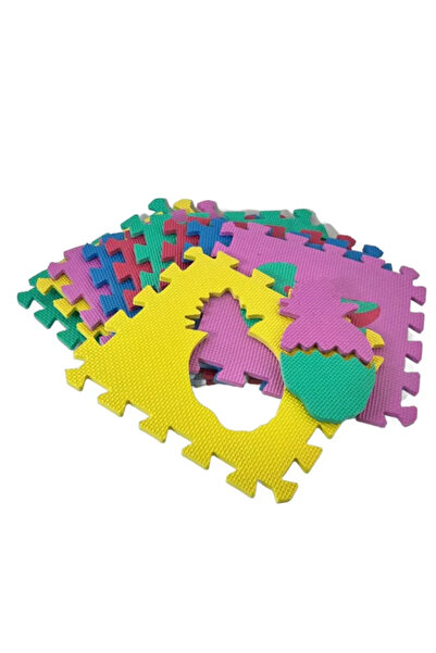 GHADA Set 10 Covorase Puzzle din Spuma cu Forme, 30×30 cm, Culori Vesele, Ide...