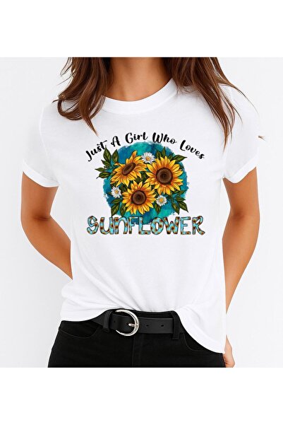 OEM Women's T-shirt 100% Cotton SunFlower