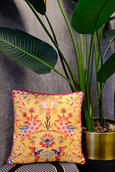 DEKOMOD 1 قطعة غطاء وسادة مزخرف رقمي مطبوع مزخرف بنمط ملون على الوجهين مقاس 4...