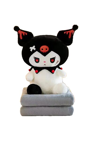 FOXMAG24 Σετ λούτρινο παιχνίδι και κουβέρτα, Κουρόμι, 50 εκ., σειρά Hello Kit...