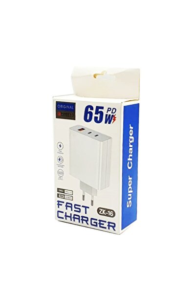 FOXMAG24 Φορτιστής τηλεφώνου ZK-16, 65W, 2 θύρες PD/Type-C + 1 θύρα USB, γρήγ...