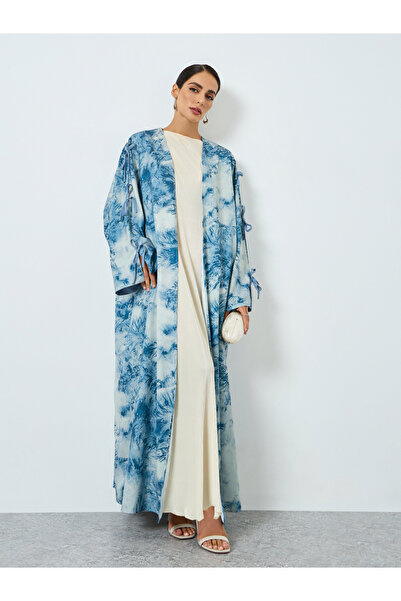 Take Two By Styli Women Graphic Printed Long Sleeve Abaya