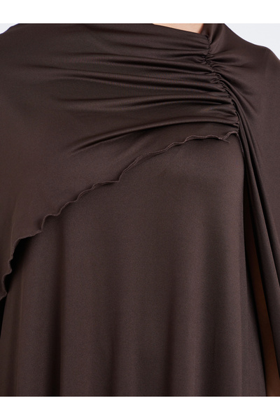 Styli Women Brown Cape Sleeve Maxi Dress