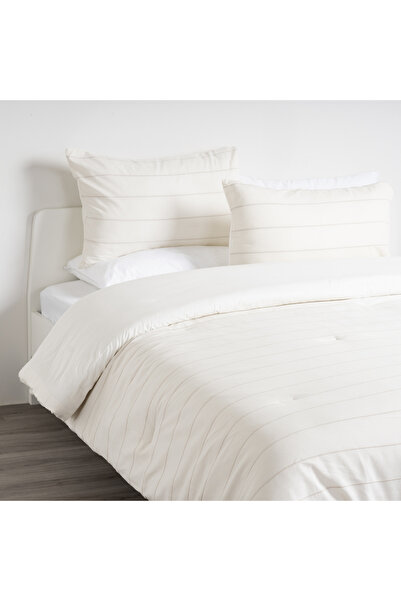 Cottage cream striped comforter set 2pcs twin size 180*200cm