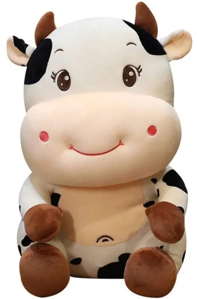 FOXMAG24 Jucărie de pluș, Vacă fericită, catifelată, 24 cm