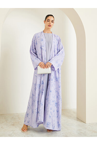 Styli Women Lilac Textured Abaya