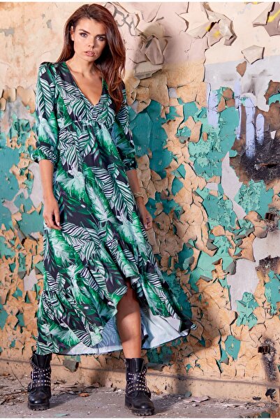 Awama Dress A322 - Green - XL