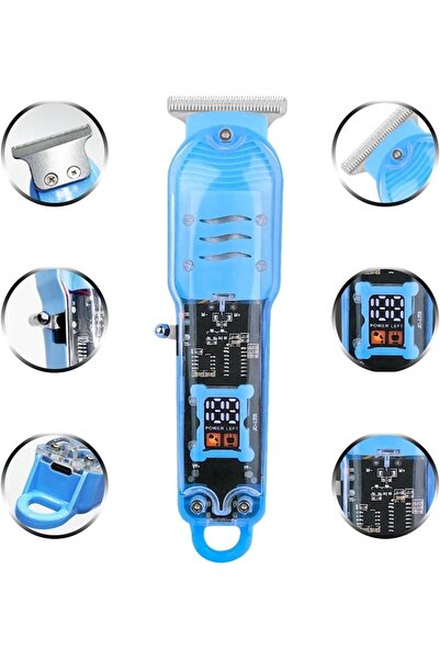 FOXMAG24 Ασύρματη κουρευτική μηχανή για μαλλιά και γένια, με οθόνη LCD, 5 W, ...