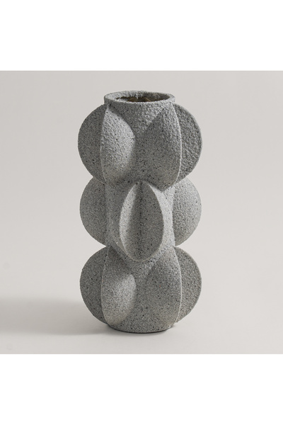 homez resin vase 16*16*36cm, grey