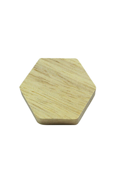 NATUREL DEKOR Wood Hexagon Cut Handle, Cabinet Drawer Handle 1 Piece, Bamboo,...